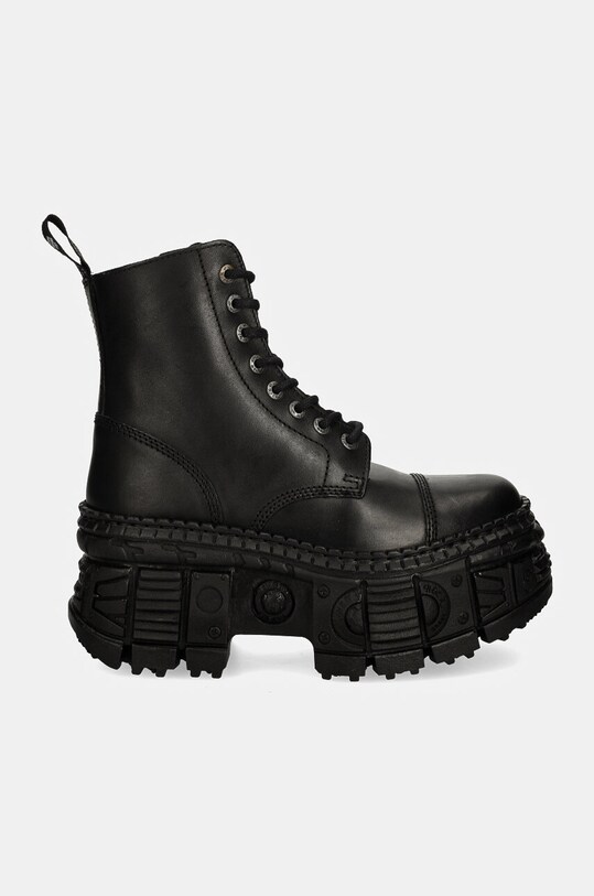 Кожаные полусапоги New Rock CRUST NEGRO + TANK CASCO NEGRO M.WALL083C.S5 чёрный AW24