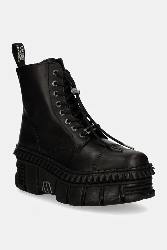 Кожени кубинки New Rock CRUST NEGRO + TOWER CASCO NEGRO без изолация черен M.WALL083CCT.S6