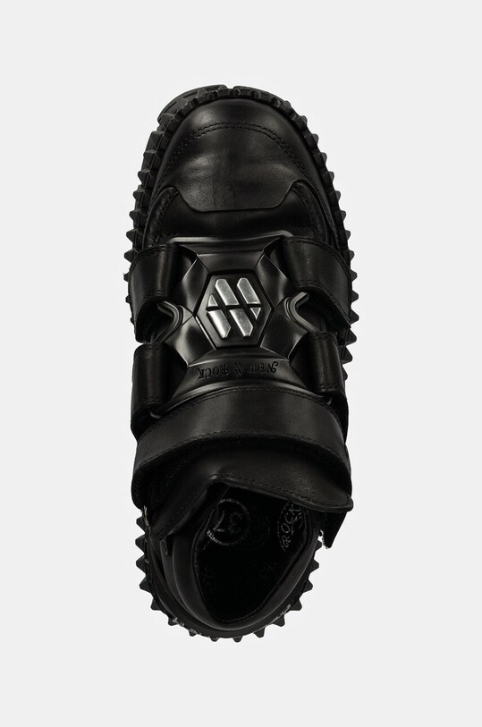 New Rock sneakersy skórzane CRUST NEGRO NEGRO + TOWER CASCO NEGRO czarny M.WALL285.S3