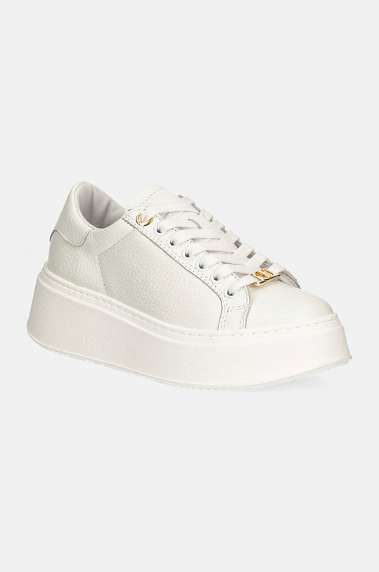 Twinset sneakers din piele platformă alb 242TGT184.00001