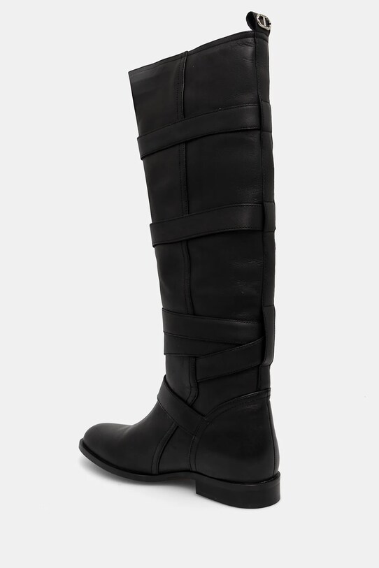 Obuwie Twinset kozaki skórzane 242TGT124.00006 czarny