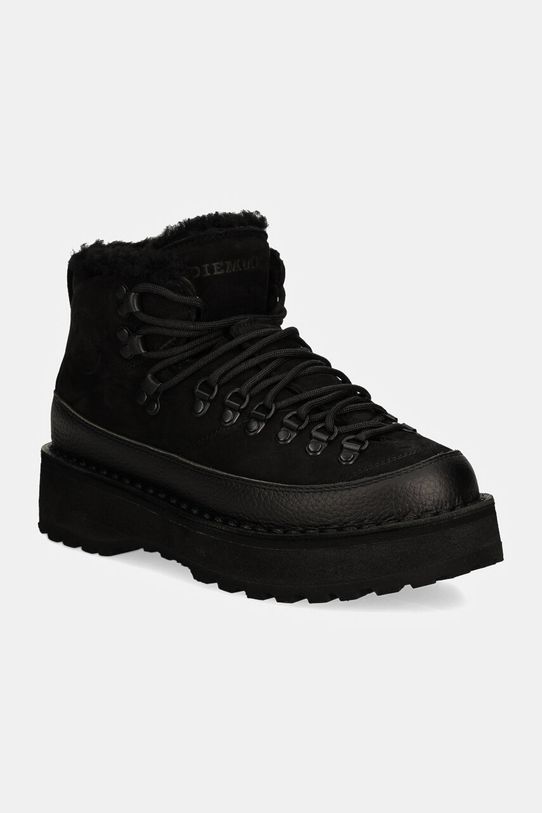 Diemme botki nubukowe Sesto Shearling pozostałe czarny DI23FWSEW.I01X060BLK