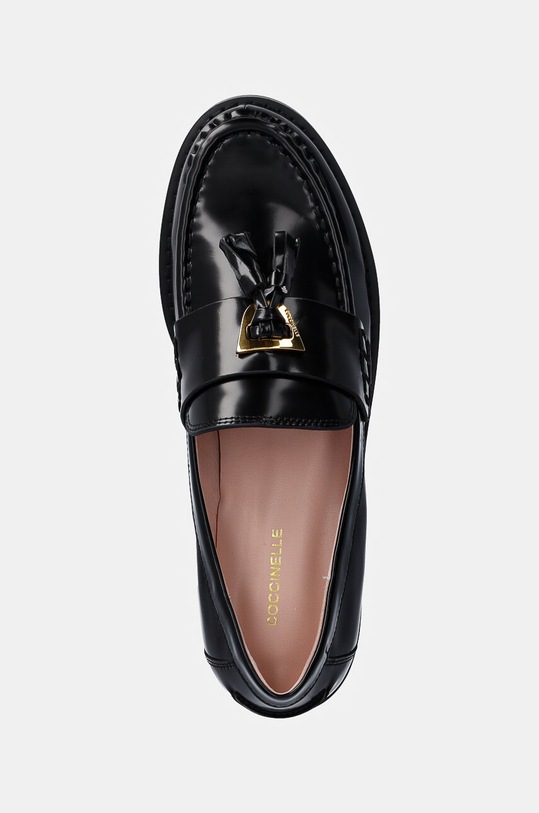 Usnjeni mokasini Coccinelle črna E4.PF2.16.01.01.001