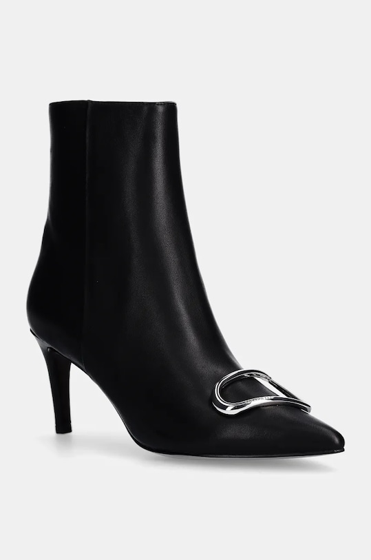 Kožené kotníkové boty Coccinelle nezateplené černá E4.RDC.11.01.01.001
