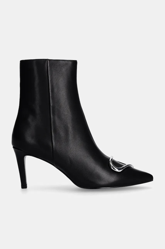 Kožené kotníkové boty Coccinelle E4.RDC.11.01.01.001 černá AW24