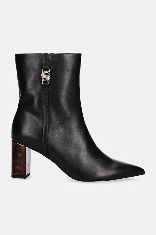 BOSS botki skórzane Janet 50529810.001 czarny AW24