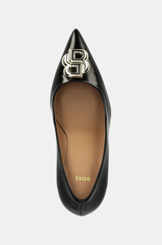 Kožené lodičky BOSS Janet černá 50529820.001