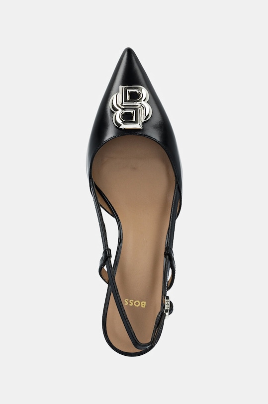 Δερμάτινες γόβες BOSS Janet μαύρο 50529823.001