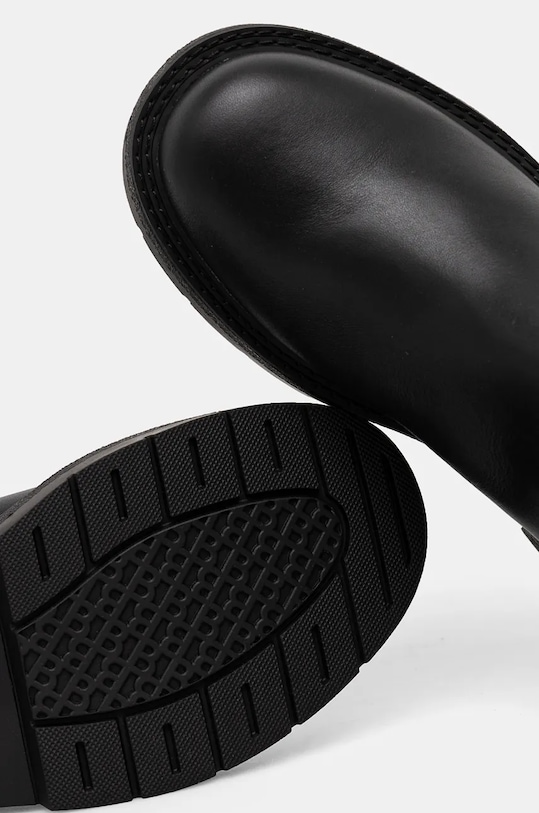 Kožené kozačky BOSS Rebby 50529754.005 černá