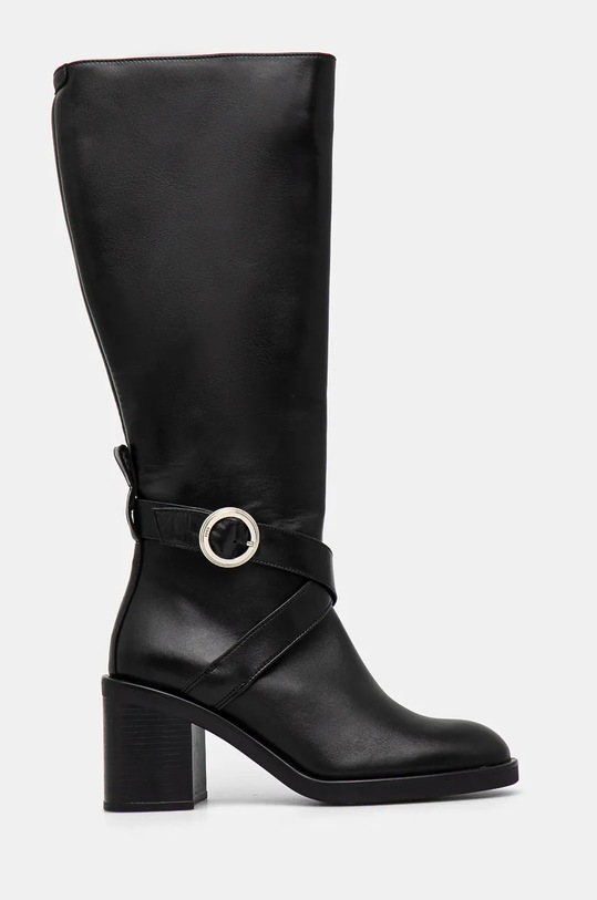 Kožené čižmy BOSS Camy 50536718.001 čierna AW24