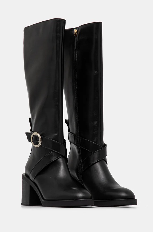 Obuv Kožené čižmy BOSS Camy 50536718.001 čierna