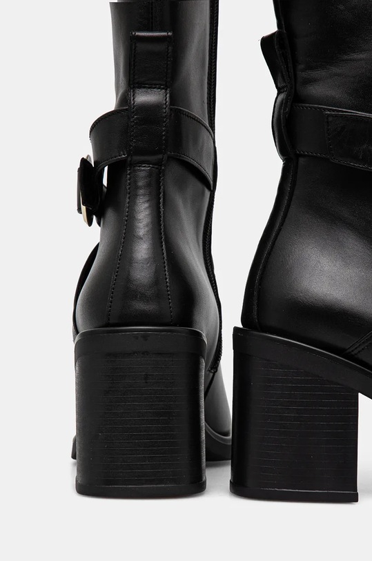 Kožené čižmy BOSS Camy čierna 50536718.001