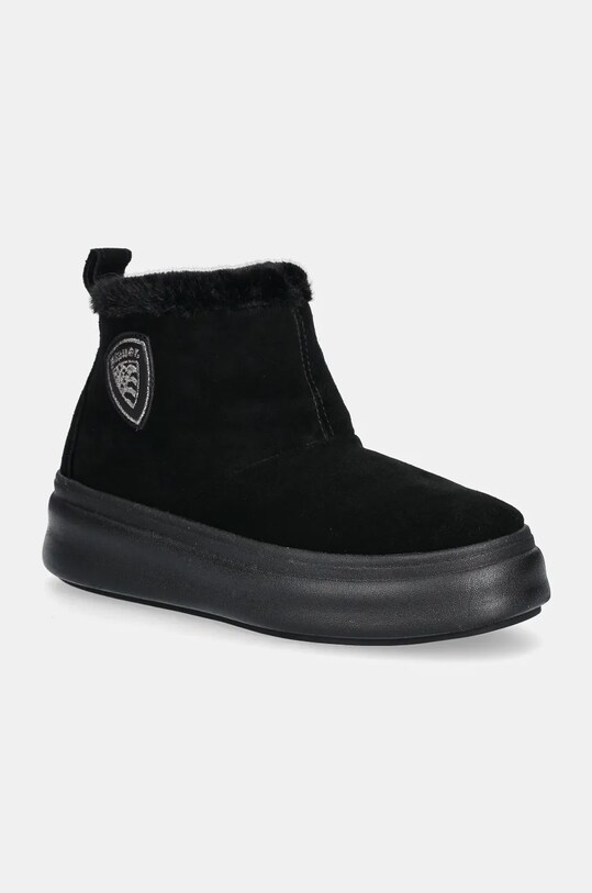 Blauer cizme de zapada din piele intoarsa EMERY izolat negru F4EMERY02.SUE