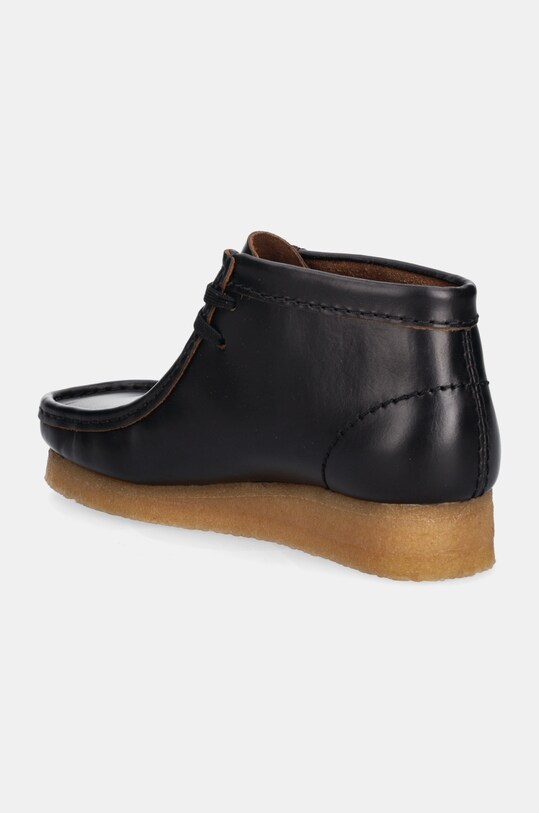 Обувки Кожени половинки обувки Clarks Originals Wallabee Boot 26177715 черен