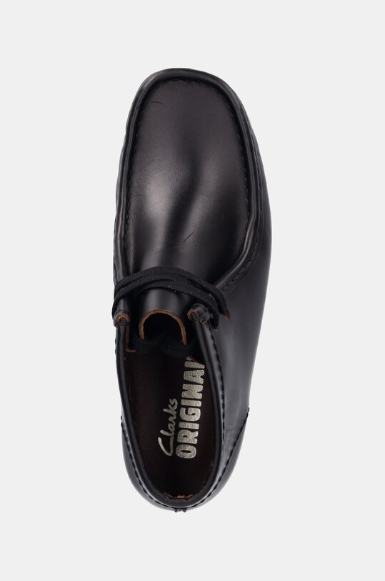 Кожени половинки обувки Clarks Originals Wallabee Boot черен 26177715