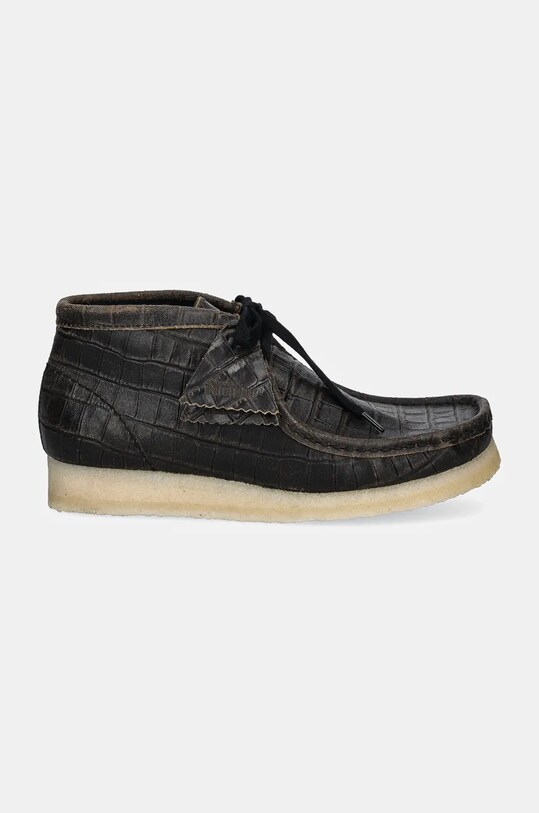Kožené poltopánky Clarks Originals Wallabee Boot 26179161 čierna AW24