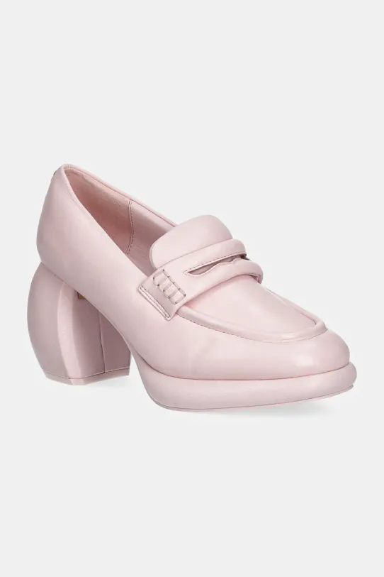 Кожени обувки с дебел ток Clarks Originals CUR Loafer 1 дебел розов 26180952