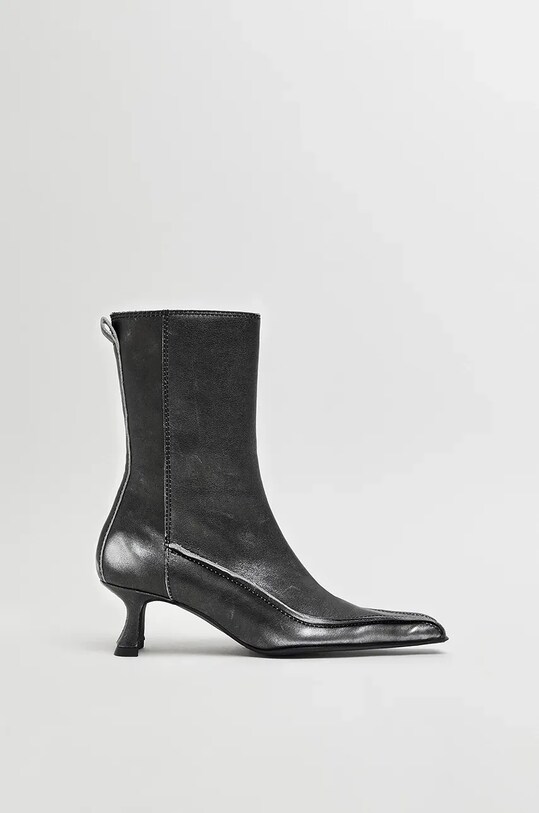 Miista cizme de piele Lynette pana la 5 cm gri MI.5584