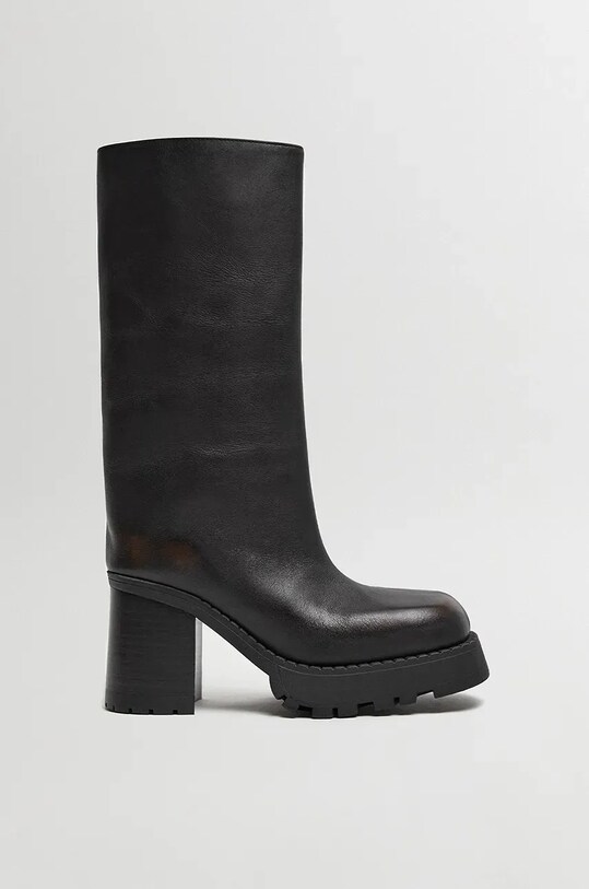 Miista ghete de piele Steffi 5-8 cm negru E8.3814