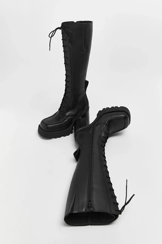 Δερμάτινες μπότες Miista Grit E8.3799 μαύρο AW24