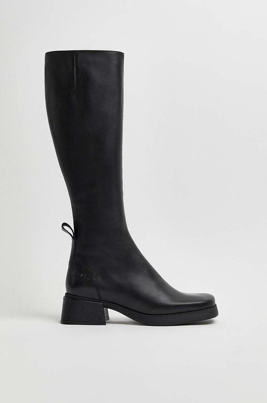 Miista ghete de piele Brunilhda pana la 5 cm negru E8.3784