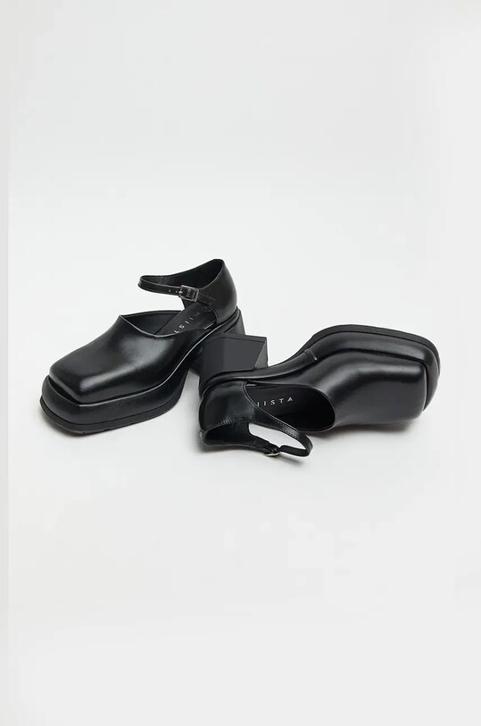 Încălțăminte Miista pantofi de piele Coral E8.3619 negru