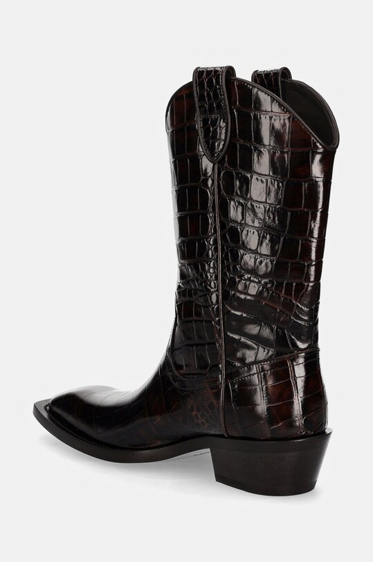 Încălțăminte Martine Rose cizme de piele Cowboy Boot 1061LE01710 maro