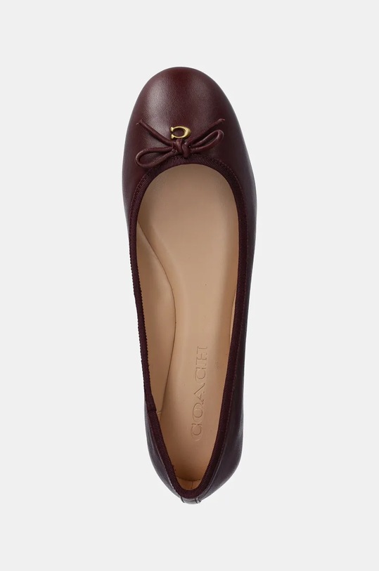 Kožené baleríny Coach Abigail burgundské CS066.MER