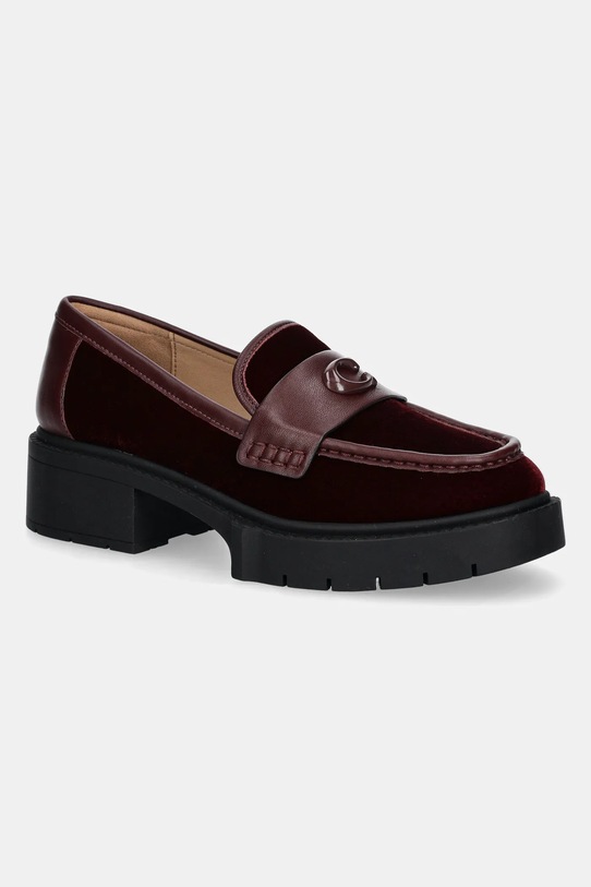 Мокасини Coach Leah Velvet лицьова шкіра бордо CX029.MER