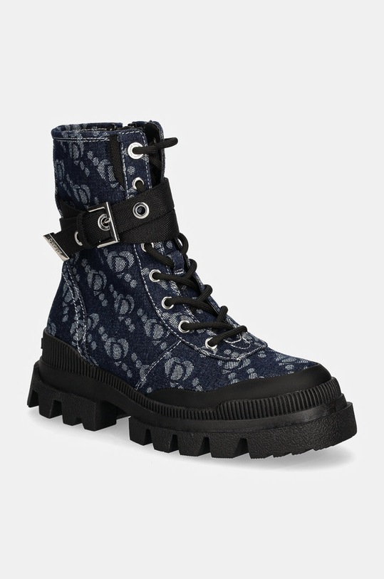 Čizme Desigual TRACK na vezanje mornarsko plava 24WSTD01.5008