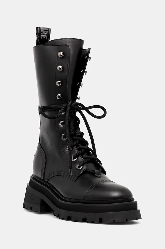 Кожени кубинки ZADIG&VOLTAIRE Ride гладка кожа черен SWCT00807