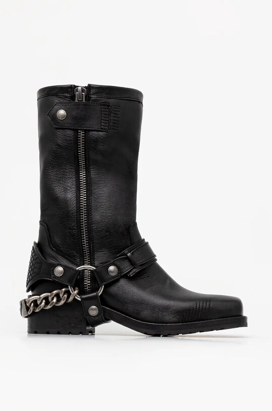 ZADIG&VOLTAIRE cizme de piele Igata Boots SWCT00865 negru AW24