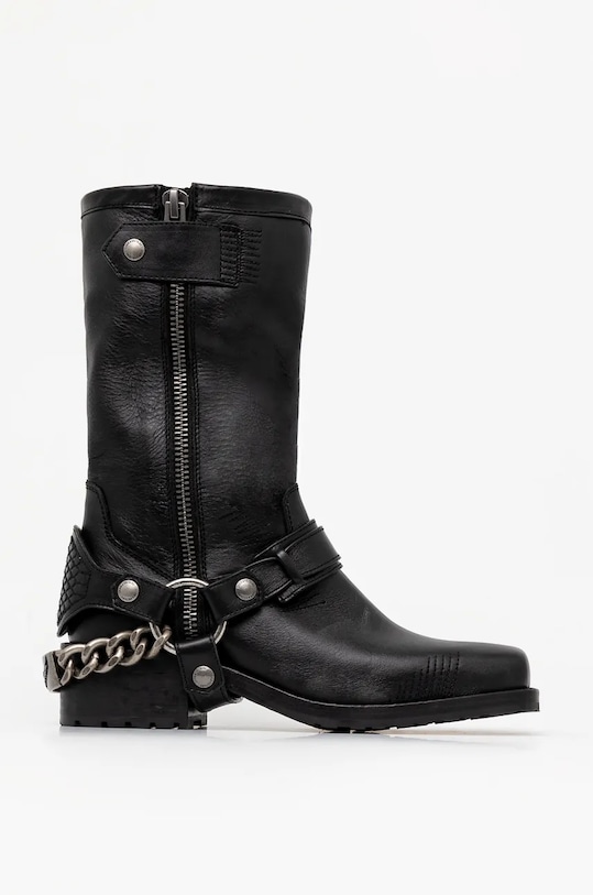 ZADIG&VOLTAIRE botki skórzane Igata Boots SWCT00865 czarny AW24