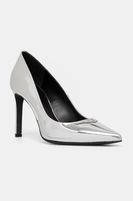 Шкіряні туфлі ZADIG&VOLTAIRE Perfect шпилька срібний SWCT00869