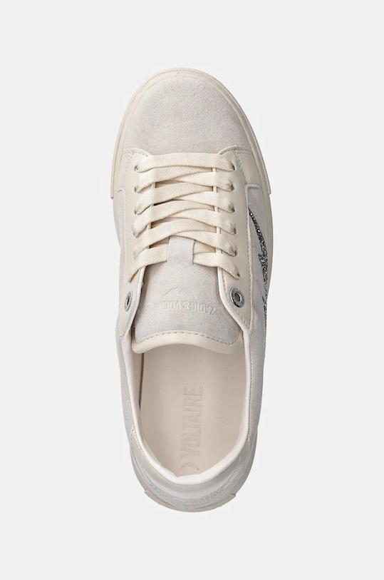 ZADIG&VOLTAIRE sneakers din piele intoarsă La Flash bej SWSN00488