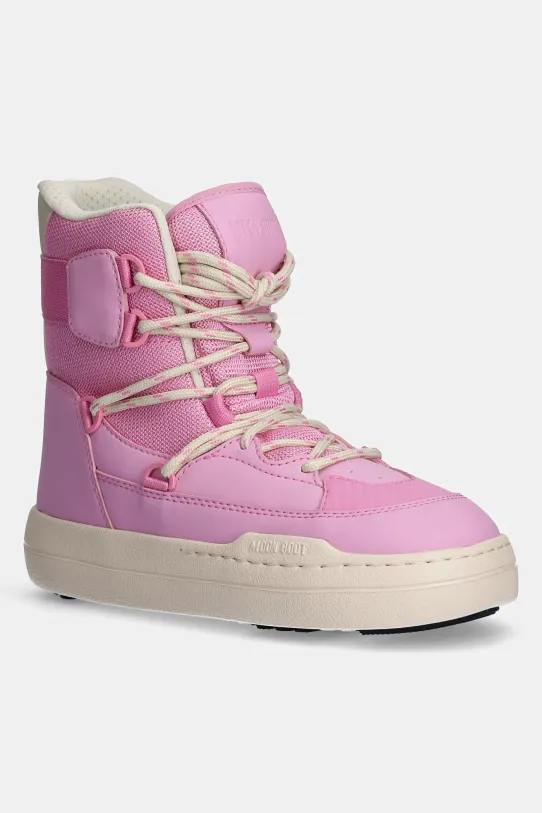 Moon Boot stivali da neve Park Sneaker Boot tessile rosa 80D2470060.J001