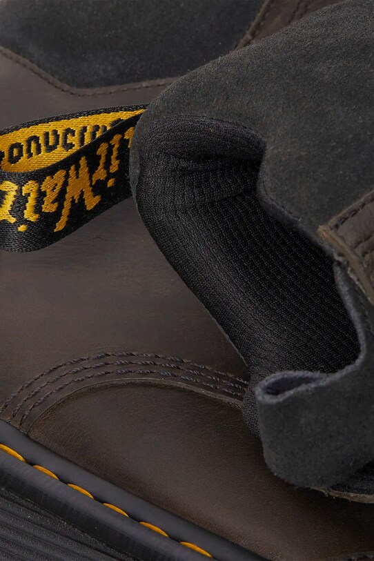 Шкіряні черевики Dr. Martens Zebzag 8 Tie коричневий DM32116733