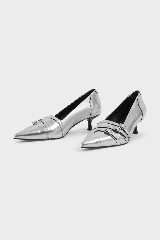 Vagabond Shoemakers stilettos de piele LYKKE 5714.183.79 argintiu AW24