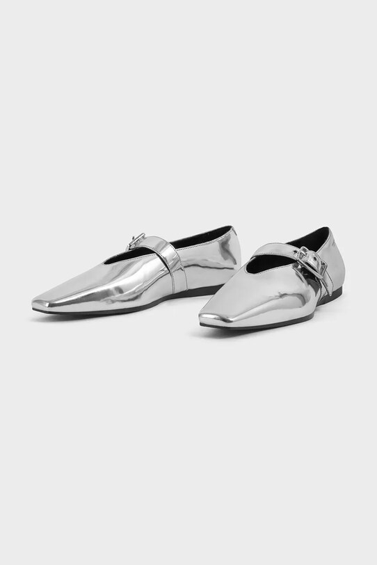 Vagabond Shoemakers balerini de piele WIOLETTA 5701.283.79 argintiu AW24