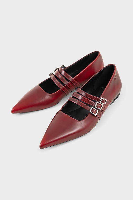 Obuwie Vagabond Shoemakers baleriny skórzane HERMINE 5833.218.47 czerwony