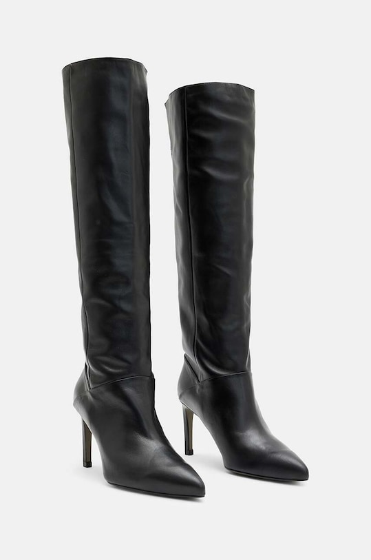 Кожаные полусапожки AllSaints Odyssey Boot W101FB чёрный AW24