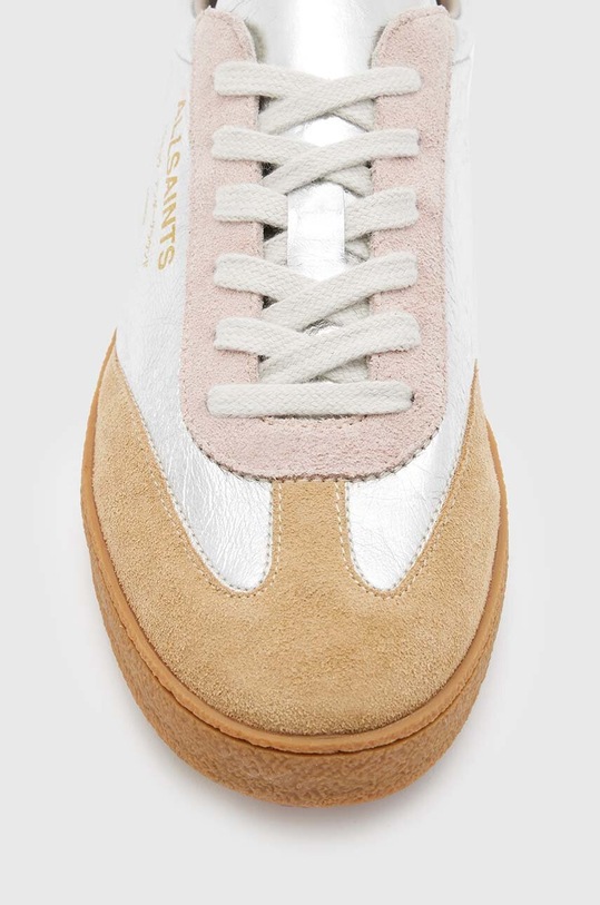 Obuwie AllSaints sneakersy skórzane Thelma Sneaker W174FB srebrny