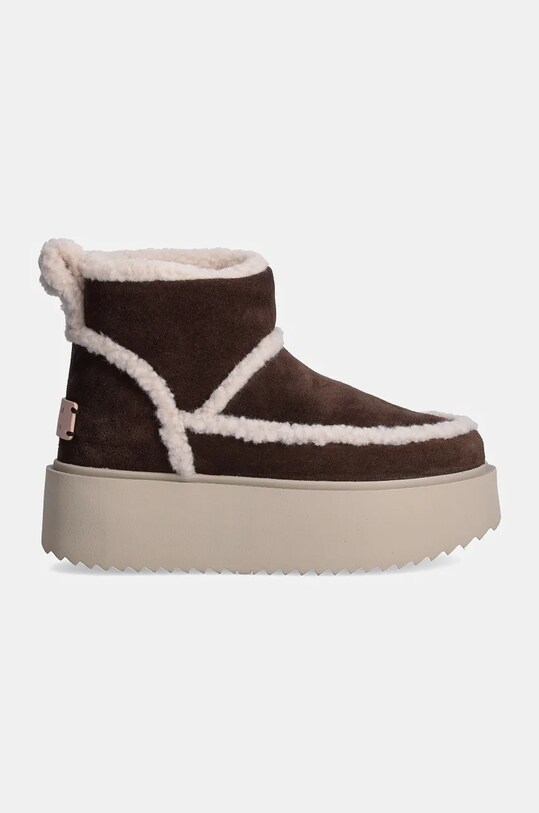 Замшеві чоботи Inuikii Inuikii X Coccinelle Classic Low Shearling 75204.150.Brown коричневий AW24