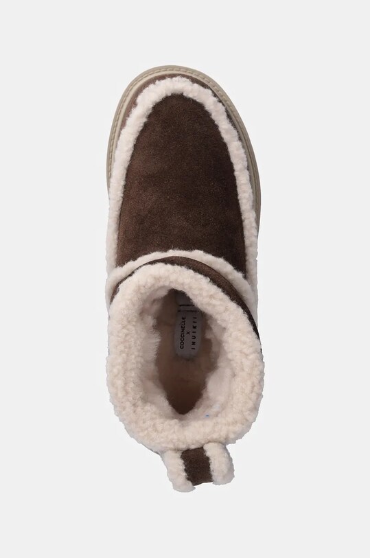 Замшеві чоботи Inuikii Inuikii X Coccinelle Classic Low Shearling коричневий 75204.150.Brown