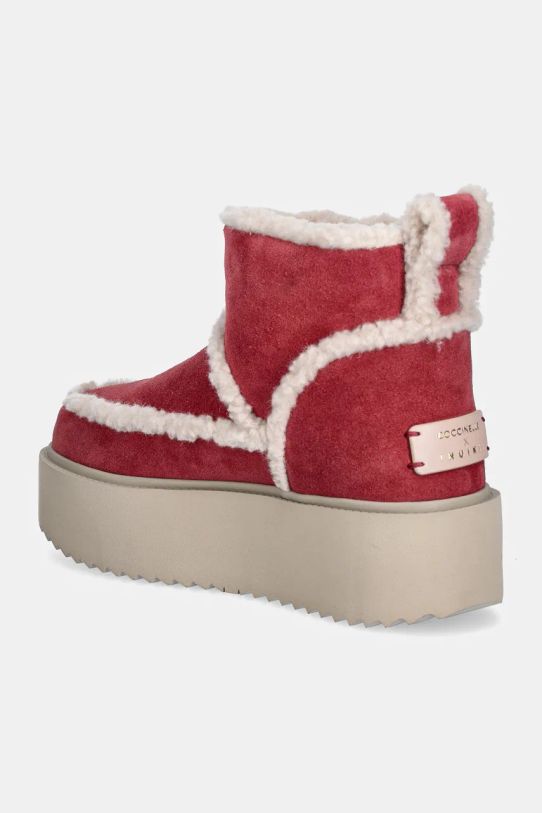 Obuwie Inuikii śniegowce zamszowe Inuikii X Coccinelle Classic Low Shearling 75204.150.Brownrose różowy