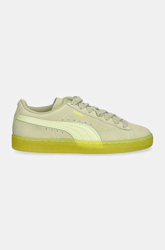 Puma sneakers din piele intoarsă Suede Classic Translucent 398818 verde AW24