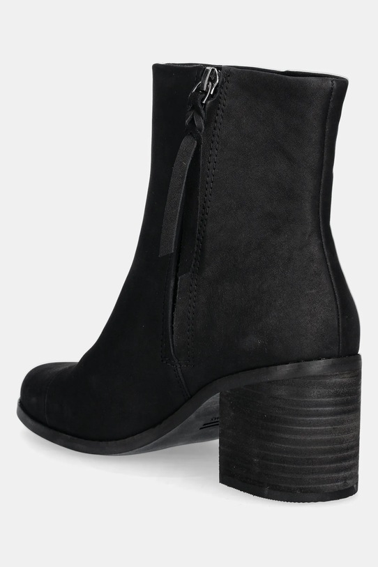 Obuća Gležanjače od nubuk kože Toms EVELYN 10020228 crna