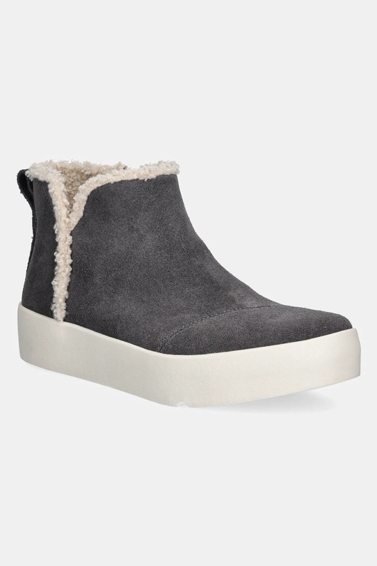Semišové boty Toms VERONA MID semišová kůže šedá 10021443