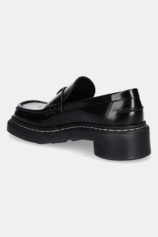 Shoes Marine Serre leather loafers Shiny Leather Ms Loaf WFW046A.RLEA0018 black