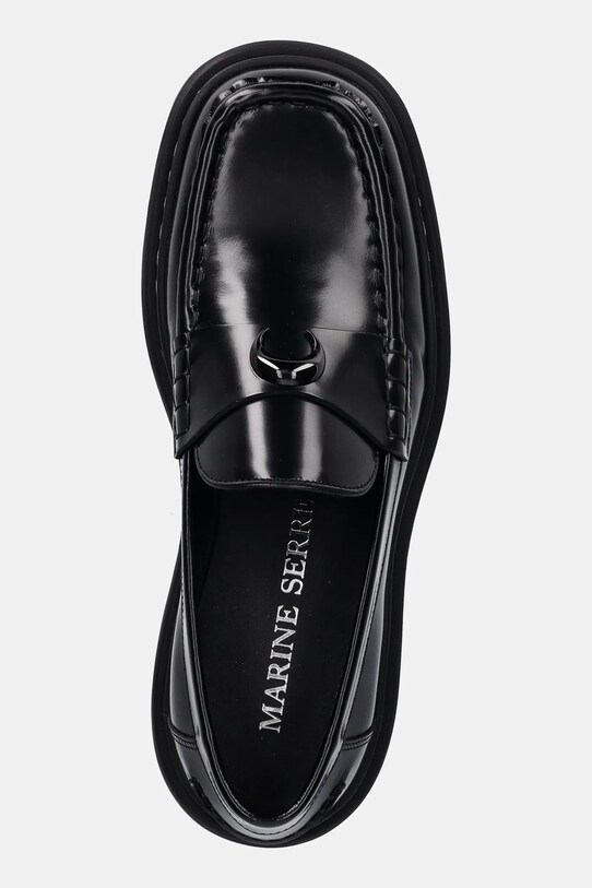 Marine Serre mocasini de piele Shiny Leather Ms Loaf negru WFW046A.RLEA0018